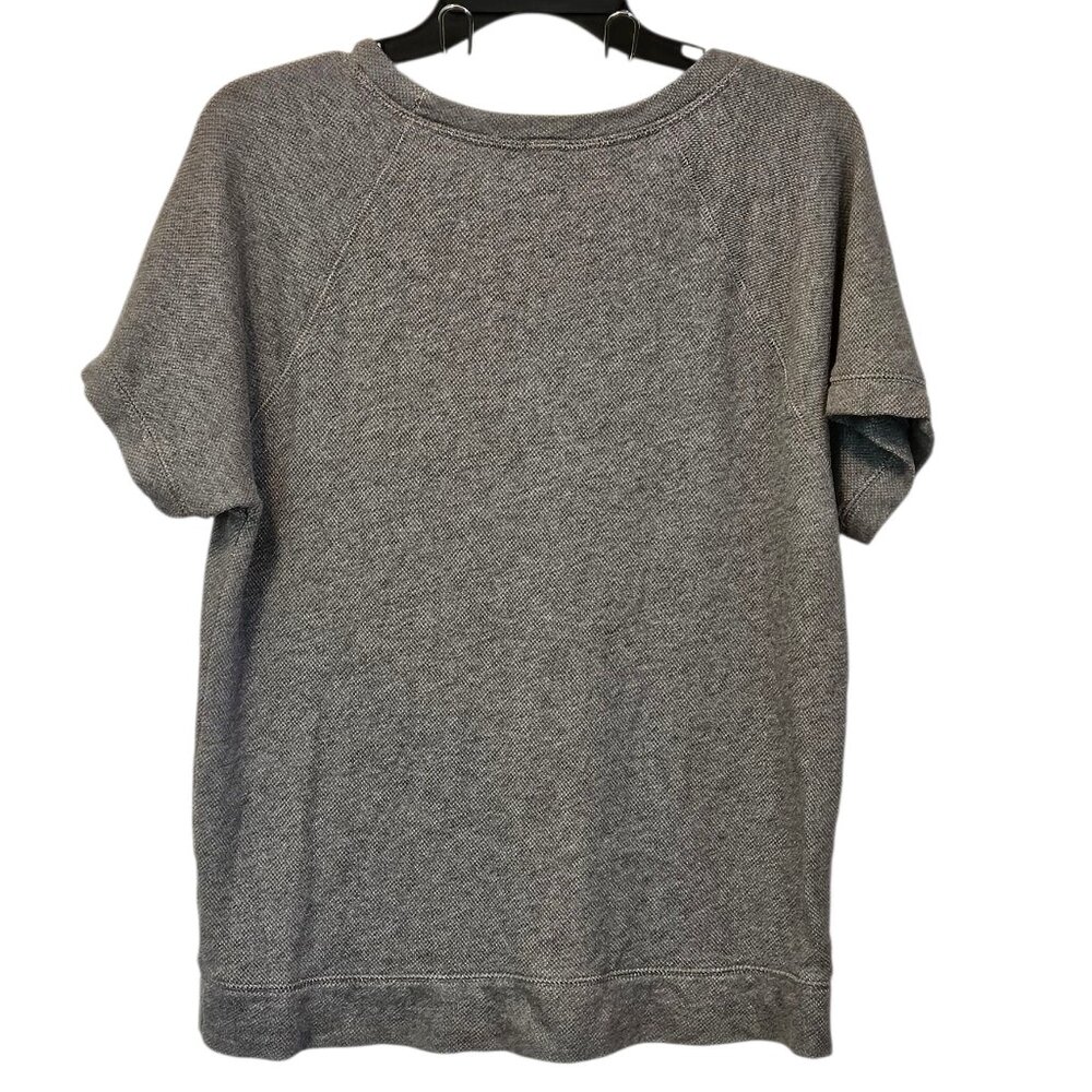 J. Crew Gray Short Sleeve Sweatshirt with Floral Anchor - Picture 5 of 5